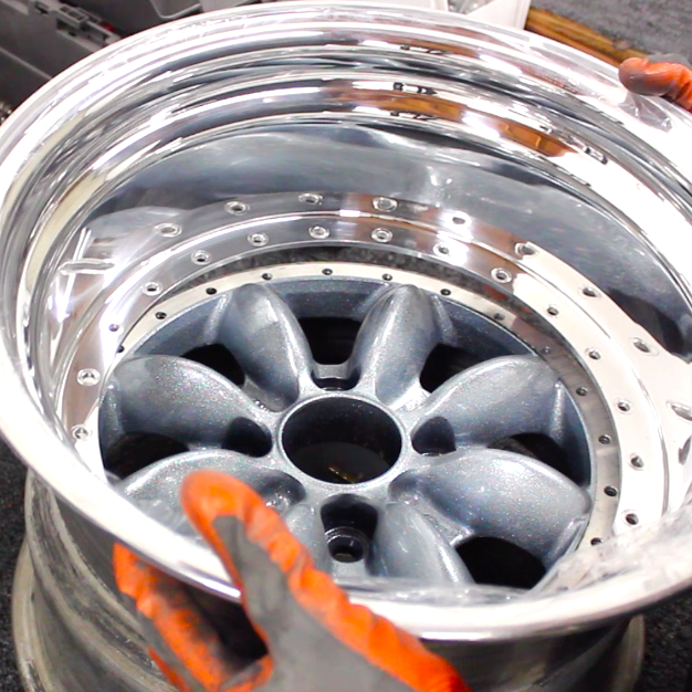 Panasport g7 powder coat polish 3 piece wheel build